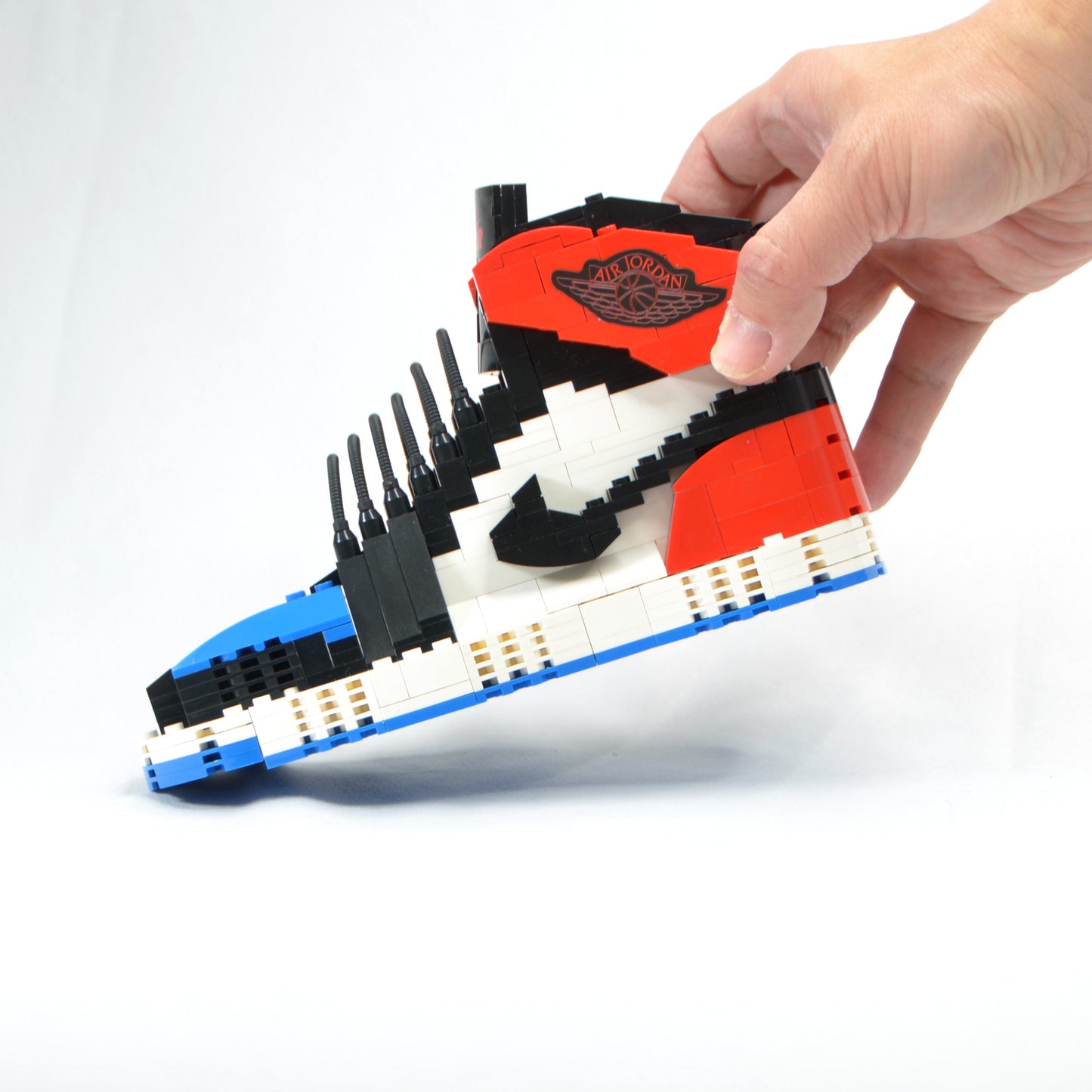 LARGE AJ1 "TOP3" Sneaker Bricks Sneaker 3D Puzzle Building Toy with Mini Figure