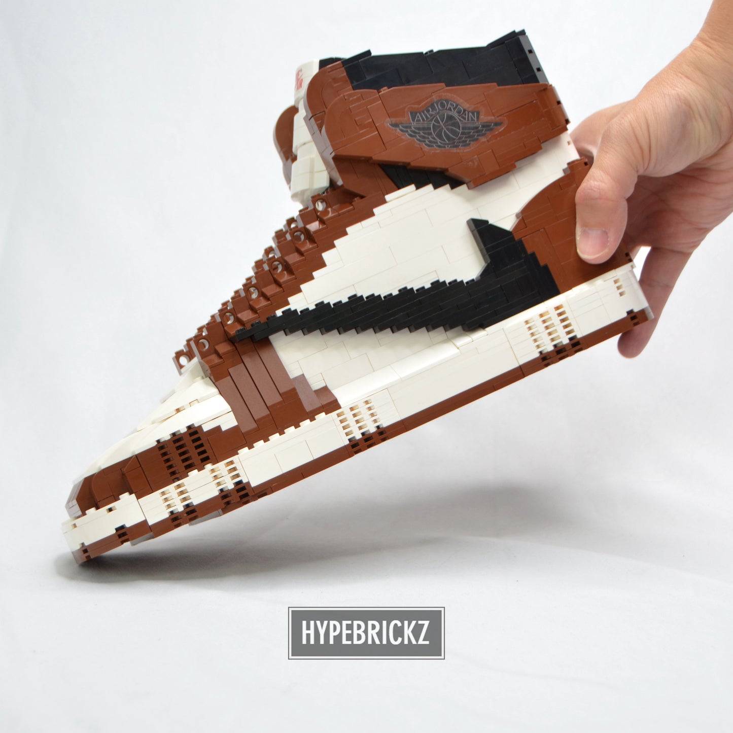 EXTRA LARGE AJ1 "Travis Scott OG" Sneaker Bricks Sneaker 3D Puzzle Building Toy with Mini Figure