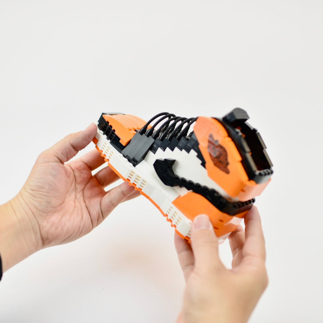 LARGE AJ1 "Shattered Backboard" Sneaker Bricks Sneaker 3D Puzzle Building Toy with Mini Figure