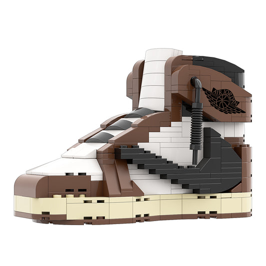 REGULAR "AJ1 Travis Scott OG High" Sneaker Bricks with Mini Figure